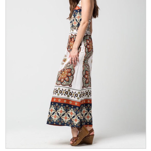 Roxy Cream Summer Maxi Dress - Picture 6 of 7